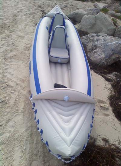 Inflatable Kayak at the Beach